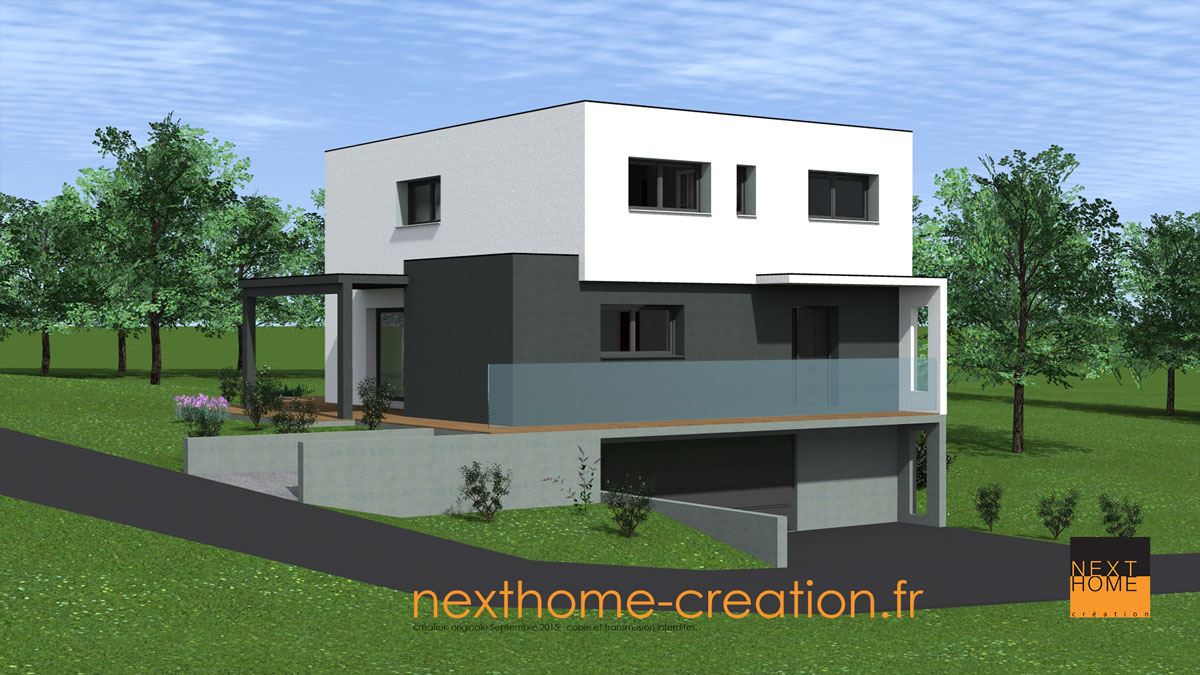 Maison toit plat garage soussol Nexthome Création
